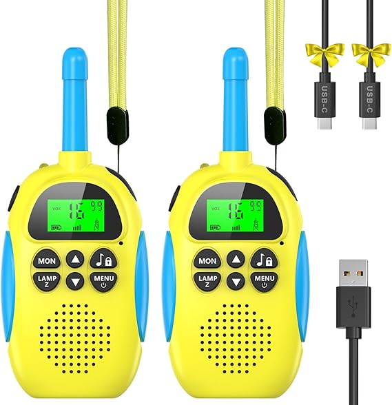Ushining Walkie Talkie Recargable para Niños 📞 Aventura a 3KM