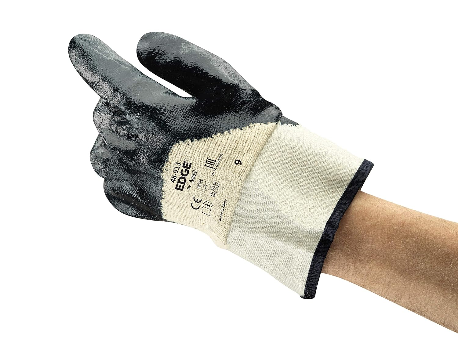 Detalle de Ansell EDGE 48-913 Guanti da Lavoro Oleorepellente XL (12 Paia) – protezione meccanica e comfort per uso gravoso