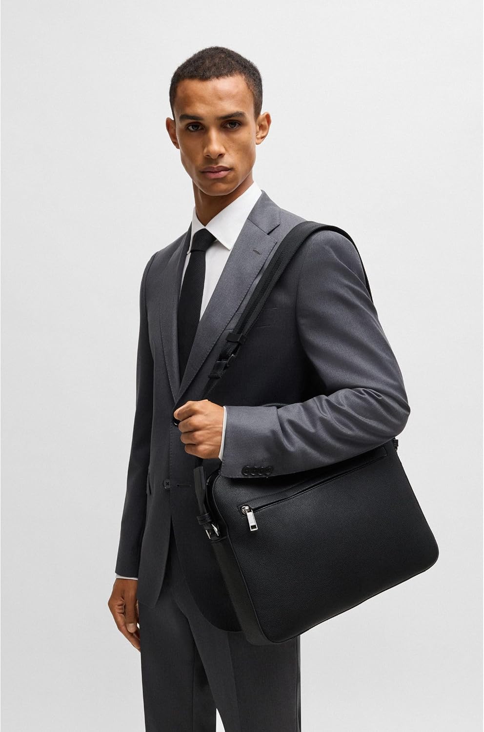 Detalle de BOSS Ray_S Doc Case Herren Messenger, Schwarz