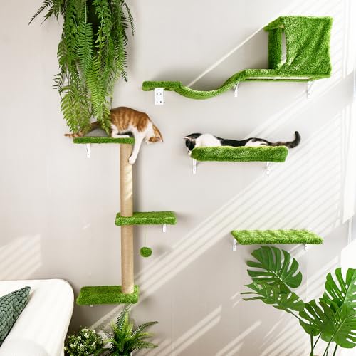 Detalle de FUKUMARU Cat Wall Furniture Set 16-inch wall cat gym 🐱