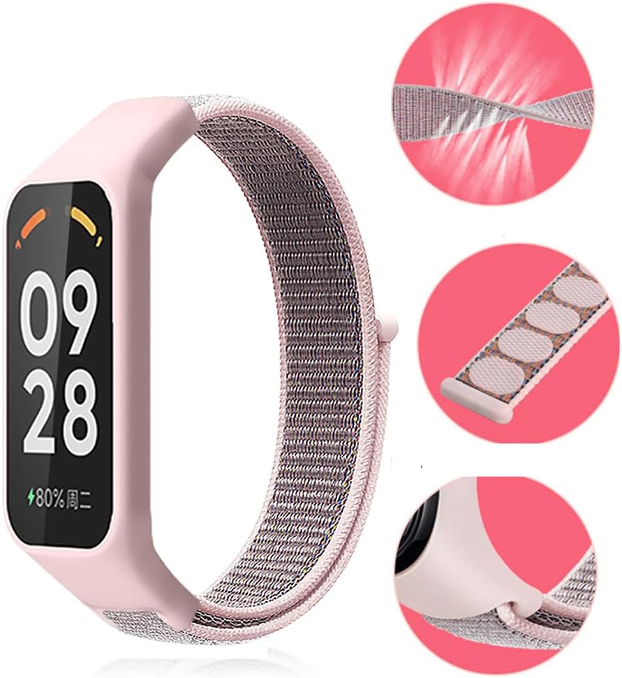 Thumbnail 3 de FYISWHO Breathable Nylon Watch Strap Sport for Xiaomi Smart Band 8 Active and Redmi Smart Band 2