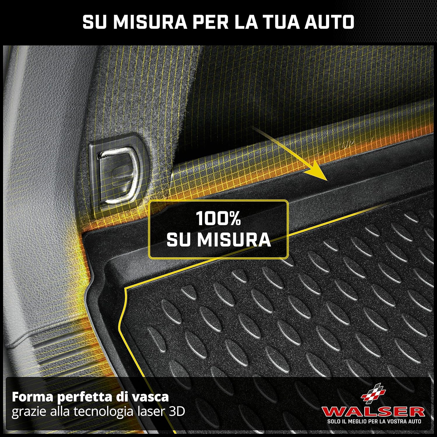 Thumbnail 2 de Walser vasca baule XTR su misura per Opel Zafira A (04/1999-06/2005) – 3ª fila piegata, tappeto lungo