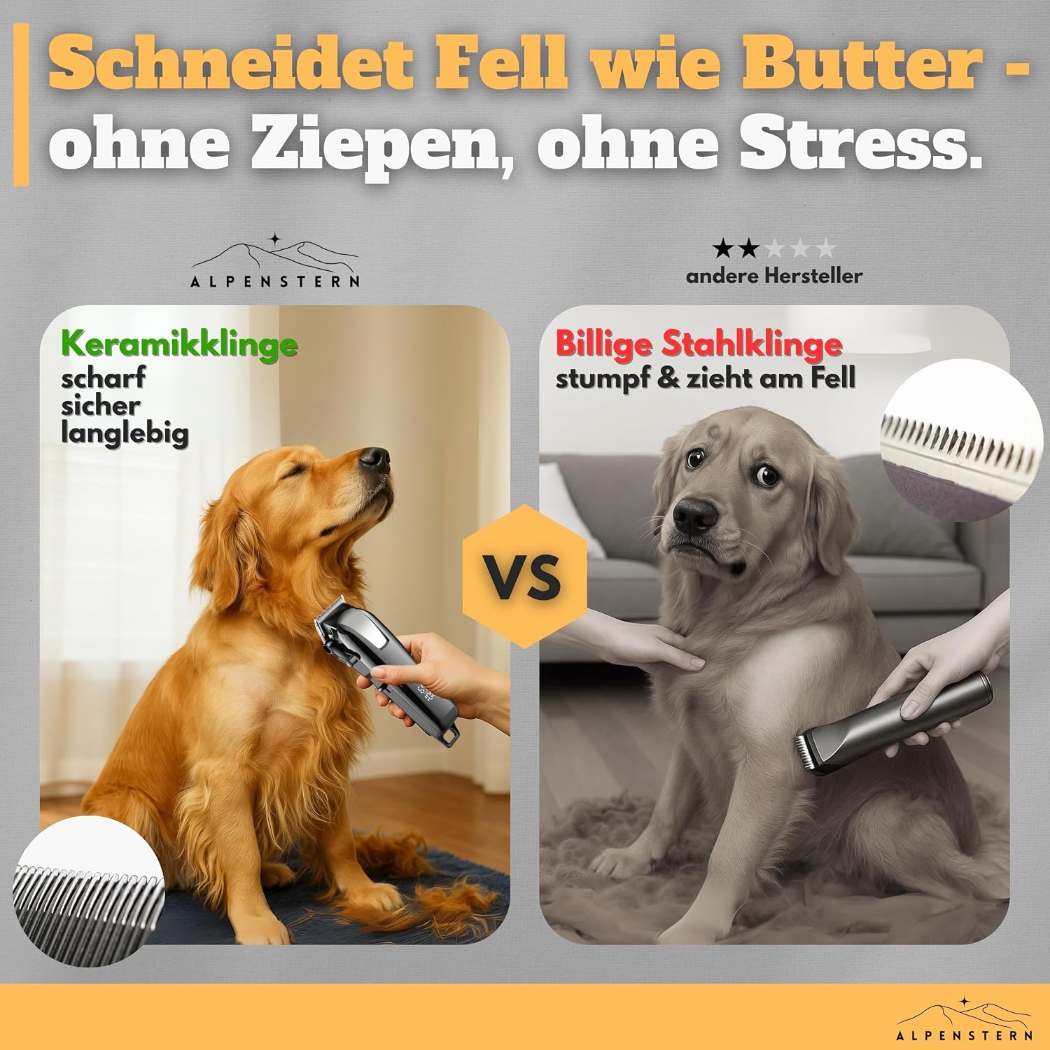 Thumbnail 3 de Alpenstern Hundeschermaschine 3 Stunden Akku