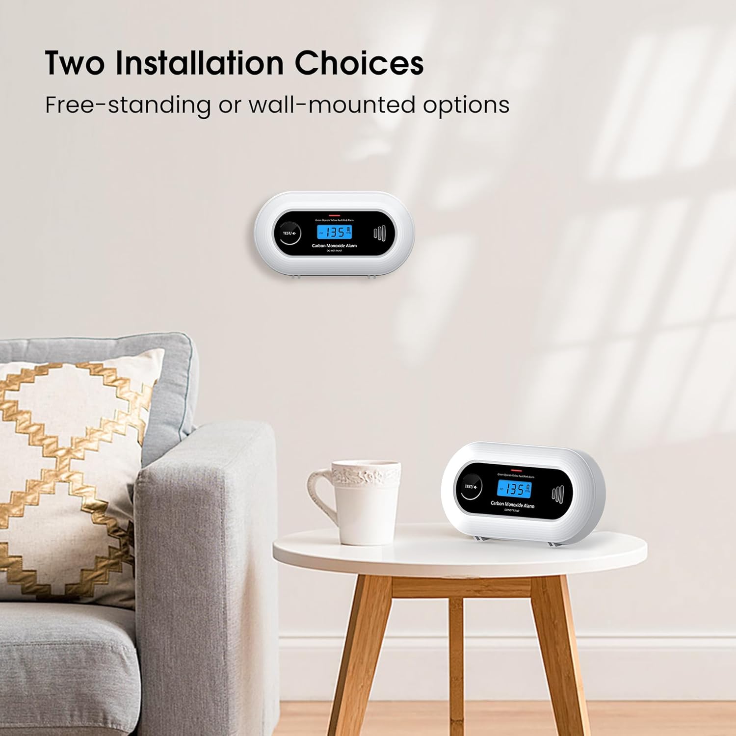 Thumbnail 4 de KARUOTOP Carbon Monoxide Detector 2 Pack with 10-Year Battery, Digital LCD Display & EN 50291 Standard