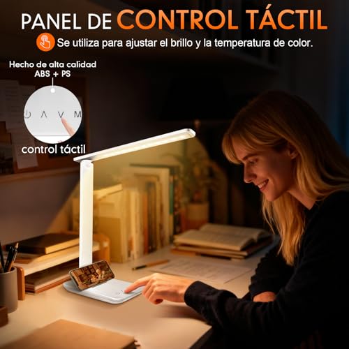 Thumbnail 5 de karidi Lámpara de Escritorio LED Recargable: 45 LEDs, 5 colores y 5 intensidades, plegable y portátil
