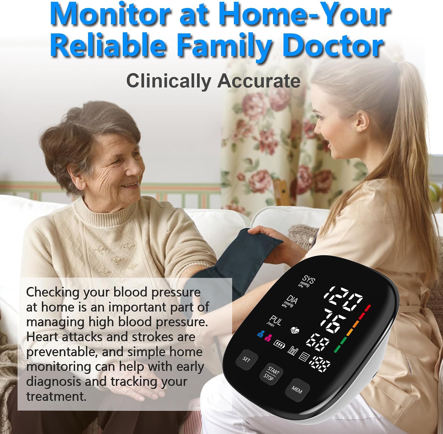 Detalle 2 de Blood Pressure Monitor, Upper-Arm, 2×199 Memory