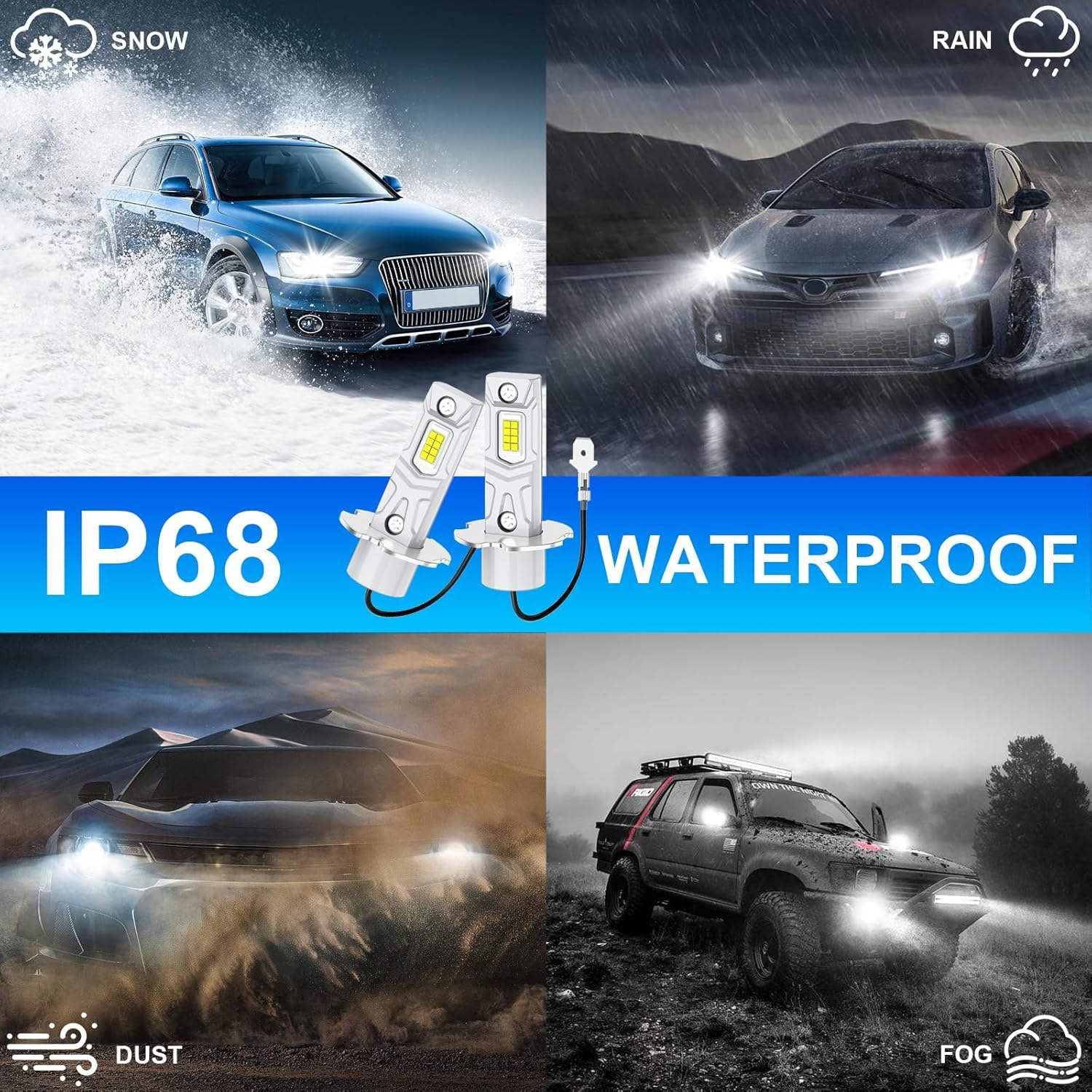 Thumbnail 5 de AUXIRACER H3 LED 6500K 30.000 lm, 2 pezzi