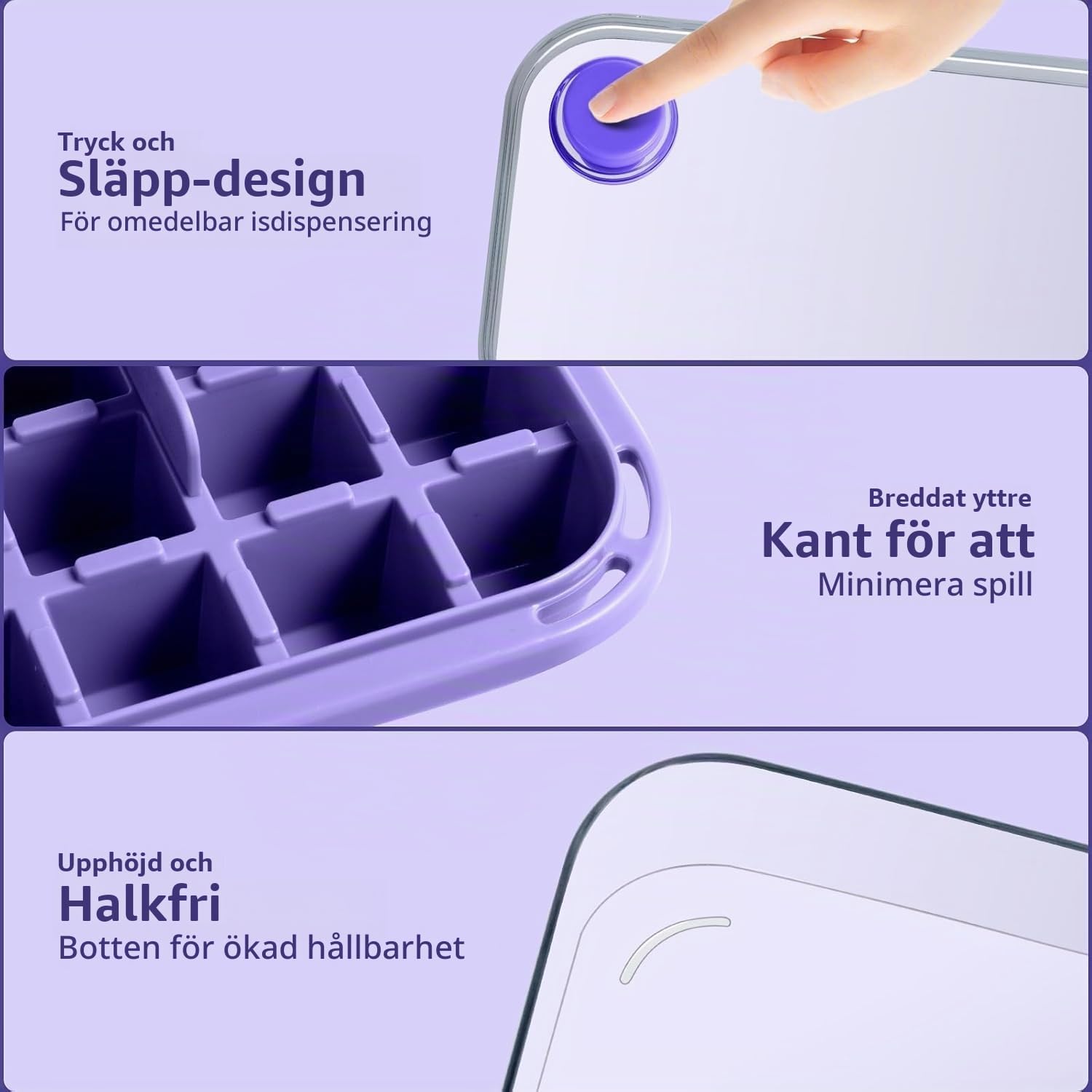 Detalle de Seachrgif bing-ZS-005 isbitsform med lock, 64 isbitar och förvaring