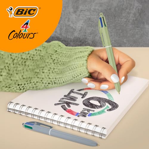 Thumbnail 8 de BIC 4 Couleurs Minéral - Stylos-bille Pointe Moyenne 1,00 mm, Pack de 5 (Couleurs du corps assorties)