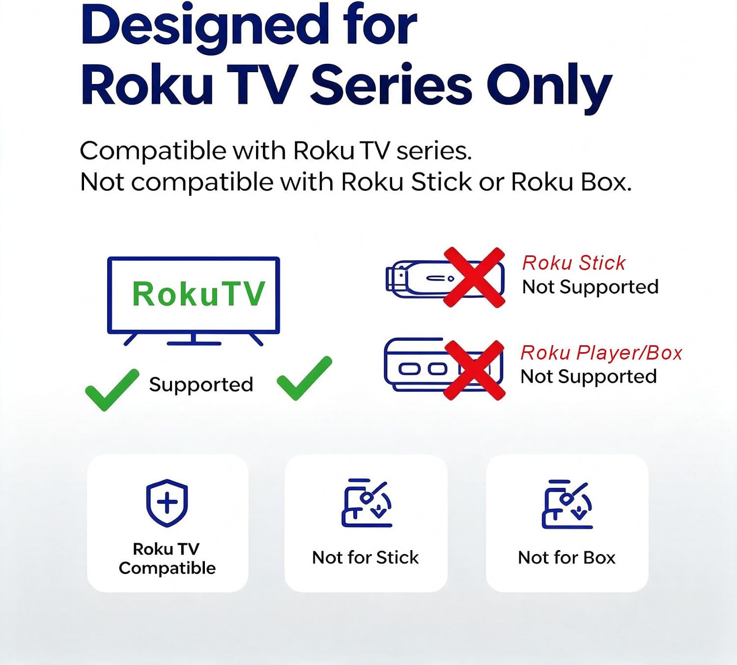 Detalle 2 de Brainice Replacement Remote for Roku TVs