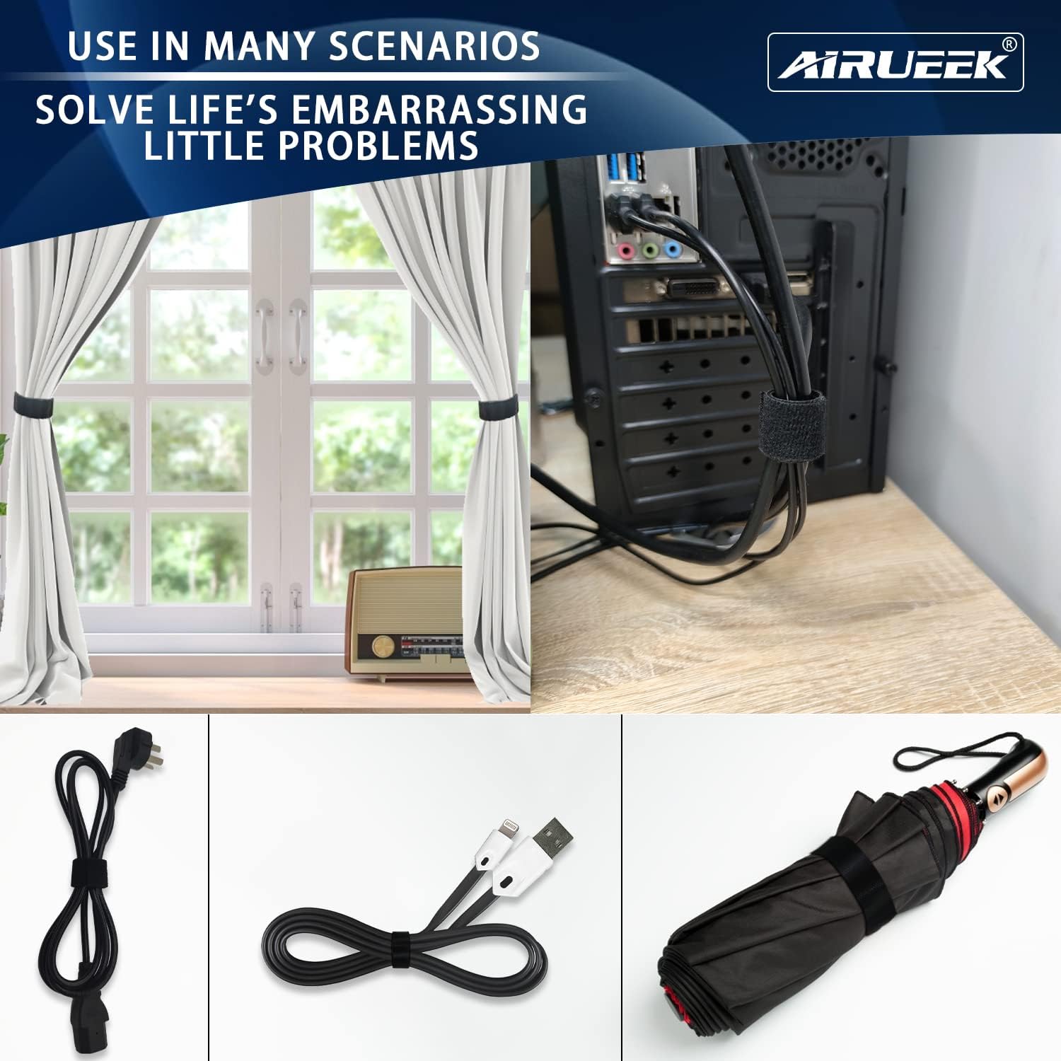 Thumbnail 5 de Klettband Selbstklebend 10 m Kabelbinder 🔌