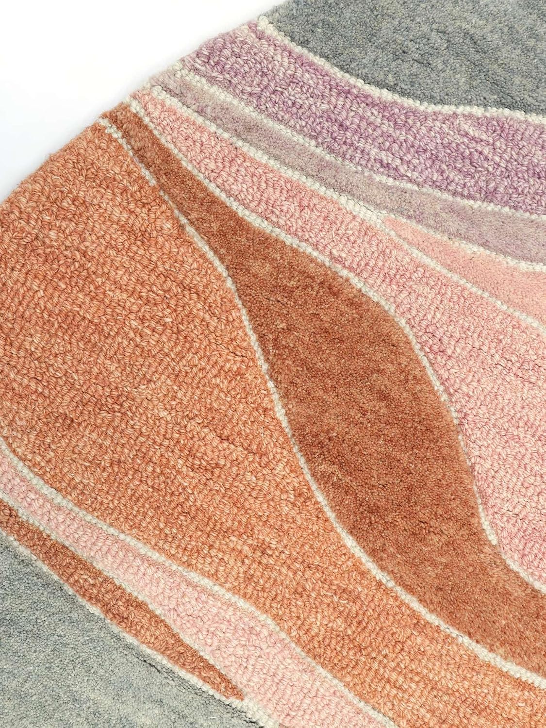 Detalle 2 de RugVista Marble Round Rug, Ø 150 cm, Multicoloured, Medium Pile