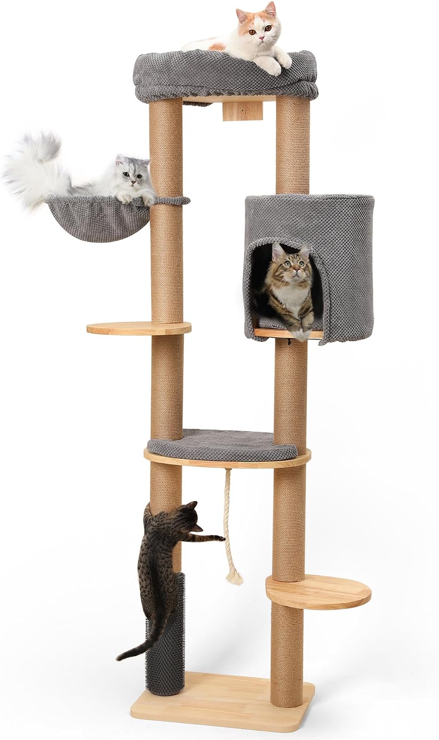 Thumbnail 6 de FUKUMARU Modern Cat Tree 188 cm tall 🐱
