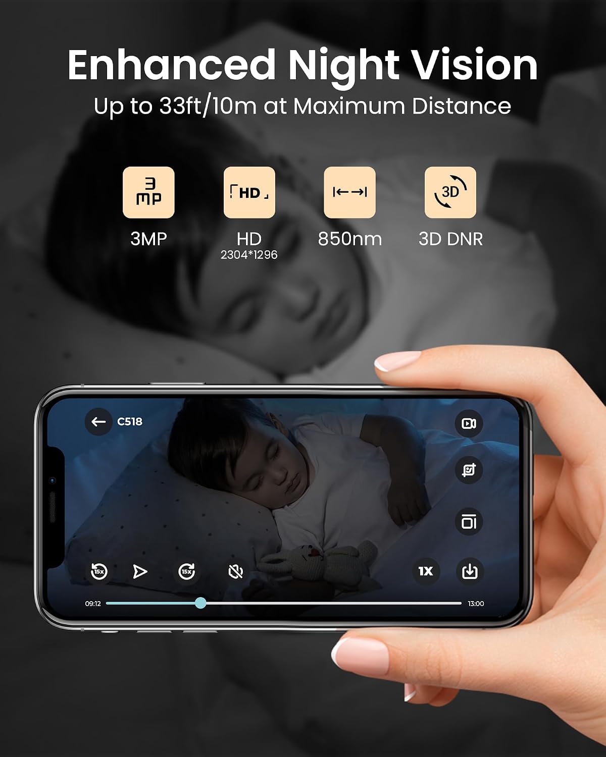 Thumbnail 2 de ZOSI C518 3MP 2K Indoor Security Camera
