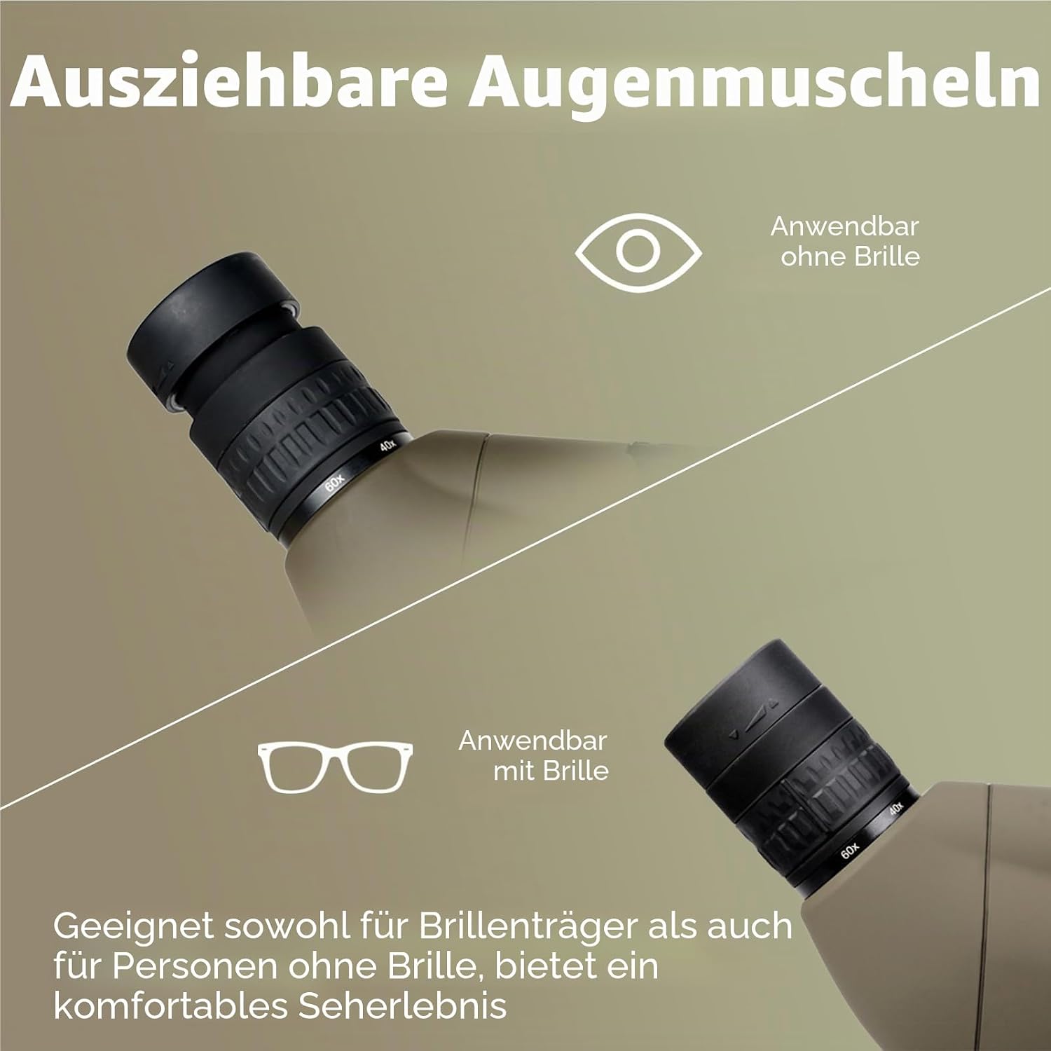 Thumbnail 4 de Svbony SV401 Spektiv 20-60x80 mit Stativ – wasserdicht, 45° abgewinkelt