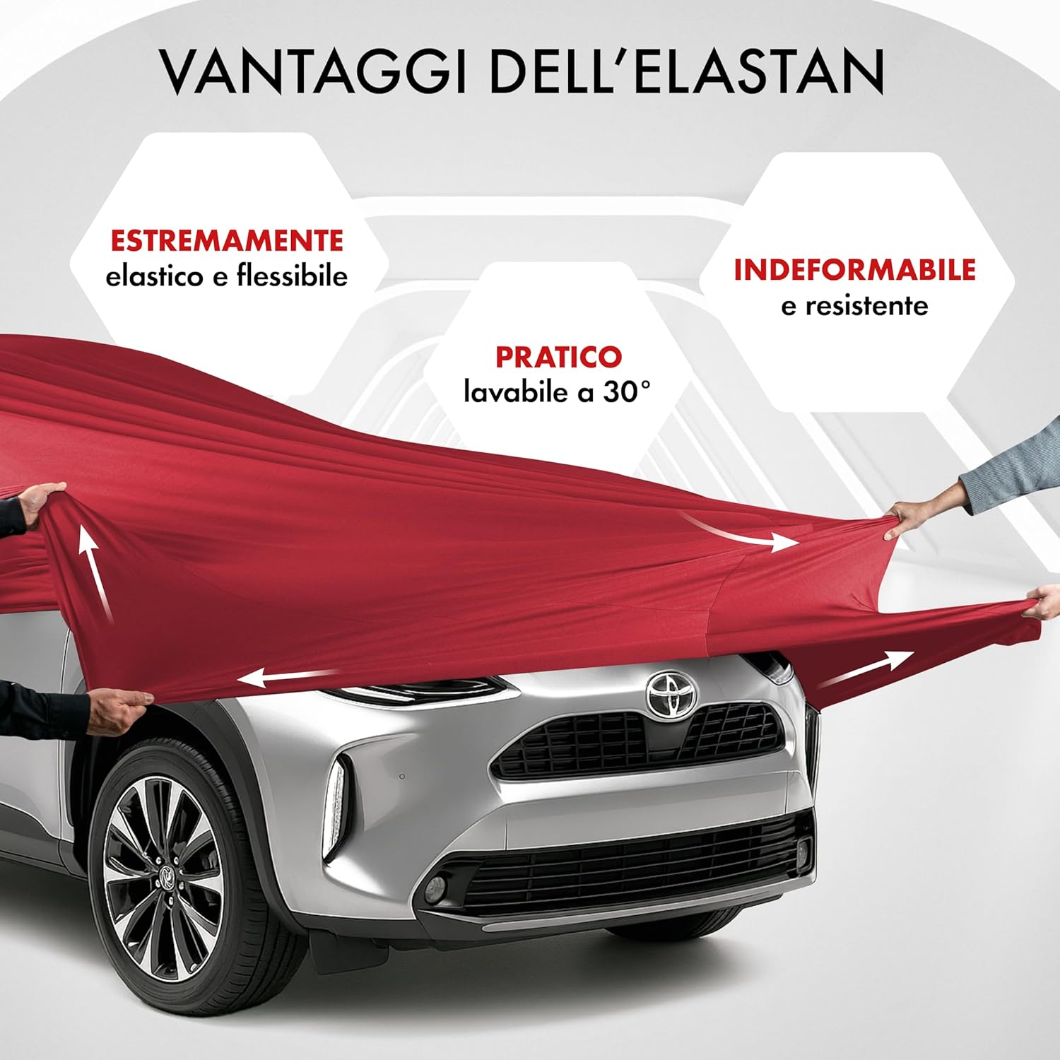 Thumbnail 2 de WALSER Premium Telo Copriauto da Interno Stretch Plus Elasticizzato e Antipolvere per SUV/Van – Misura 7, Rosso