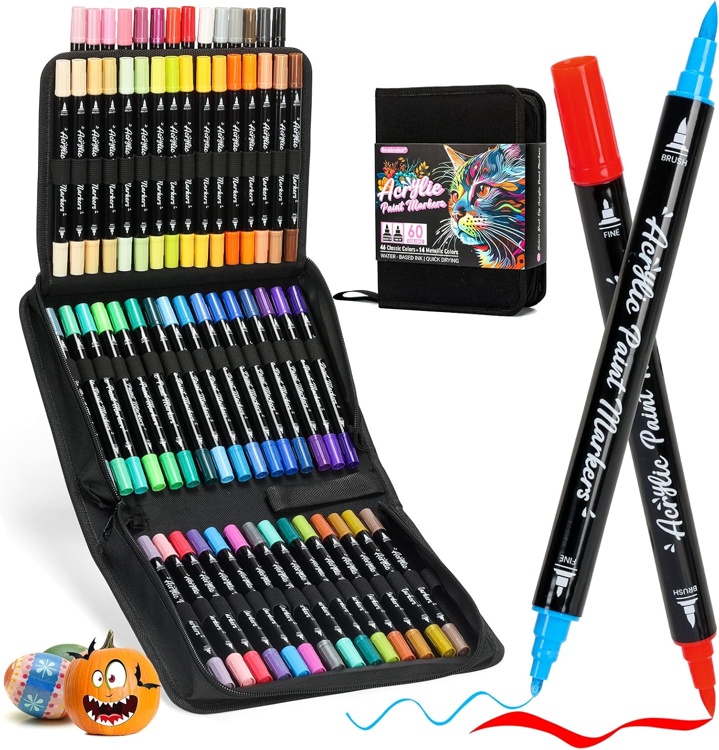 Thumbnail 6 de Acrylstifte 48 Farben Dual Tip für Steine