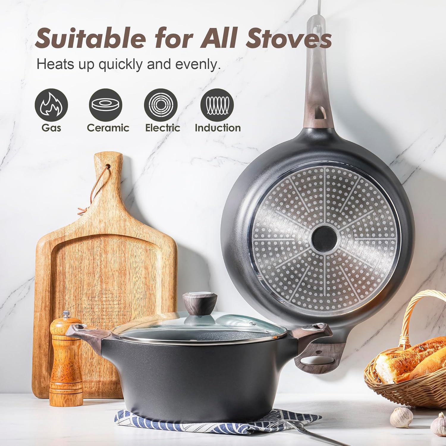 Thumbnail 4 de SENSARTE 14-Piece Nonstick Cookware Set