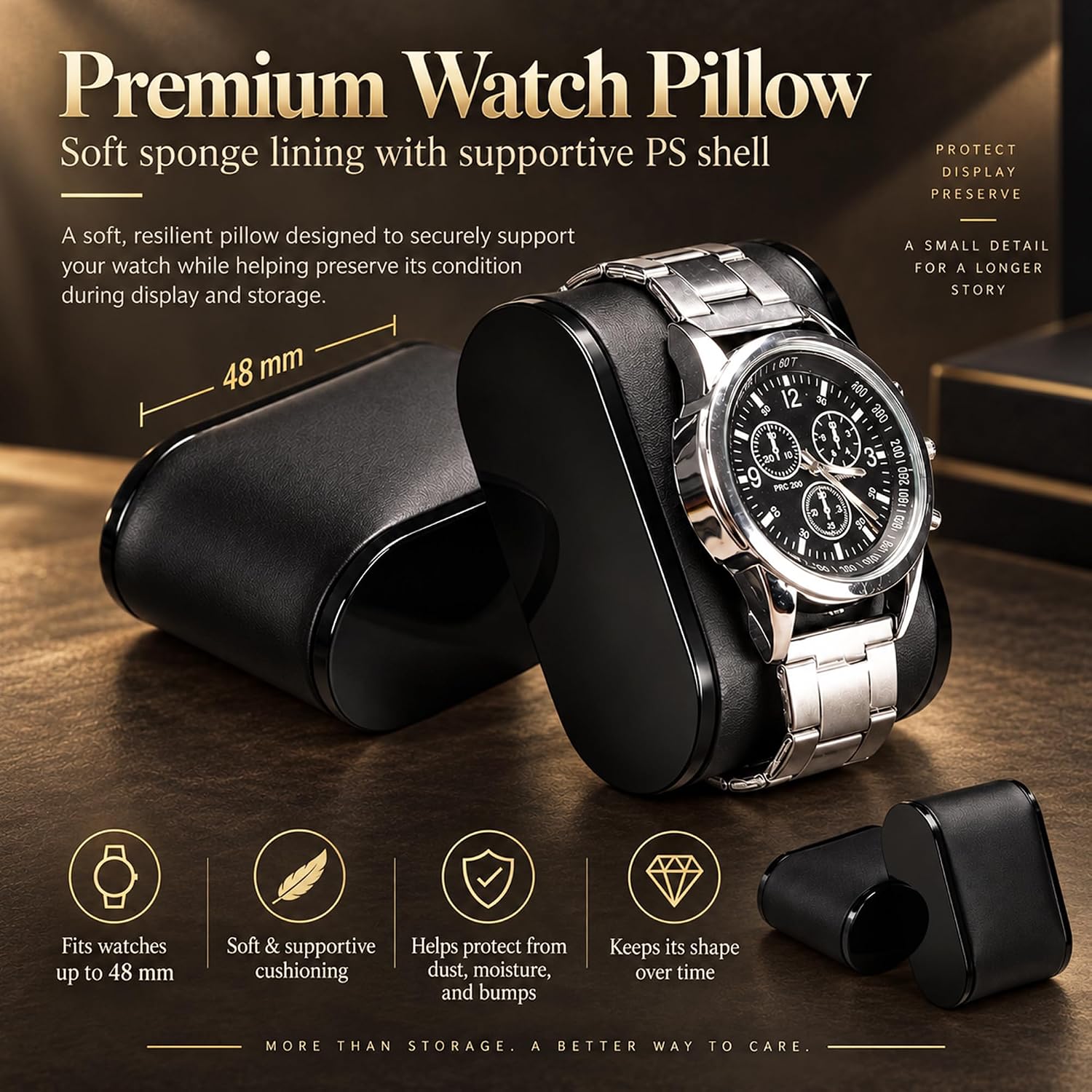 Thumbnail 6 de BEWISHOME High-End Watch Box 12-Slot – Wooden Case with Large Glass Lid