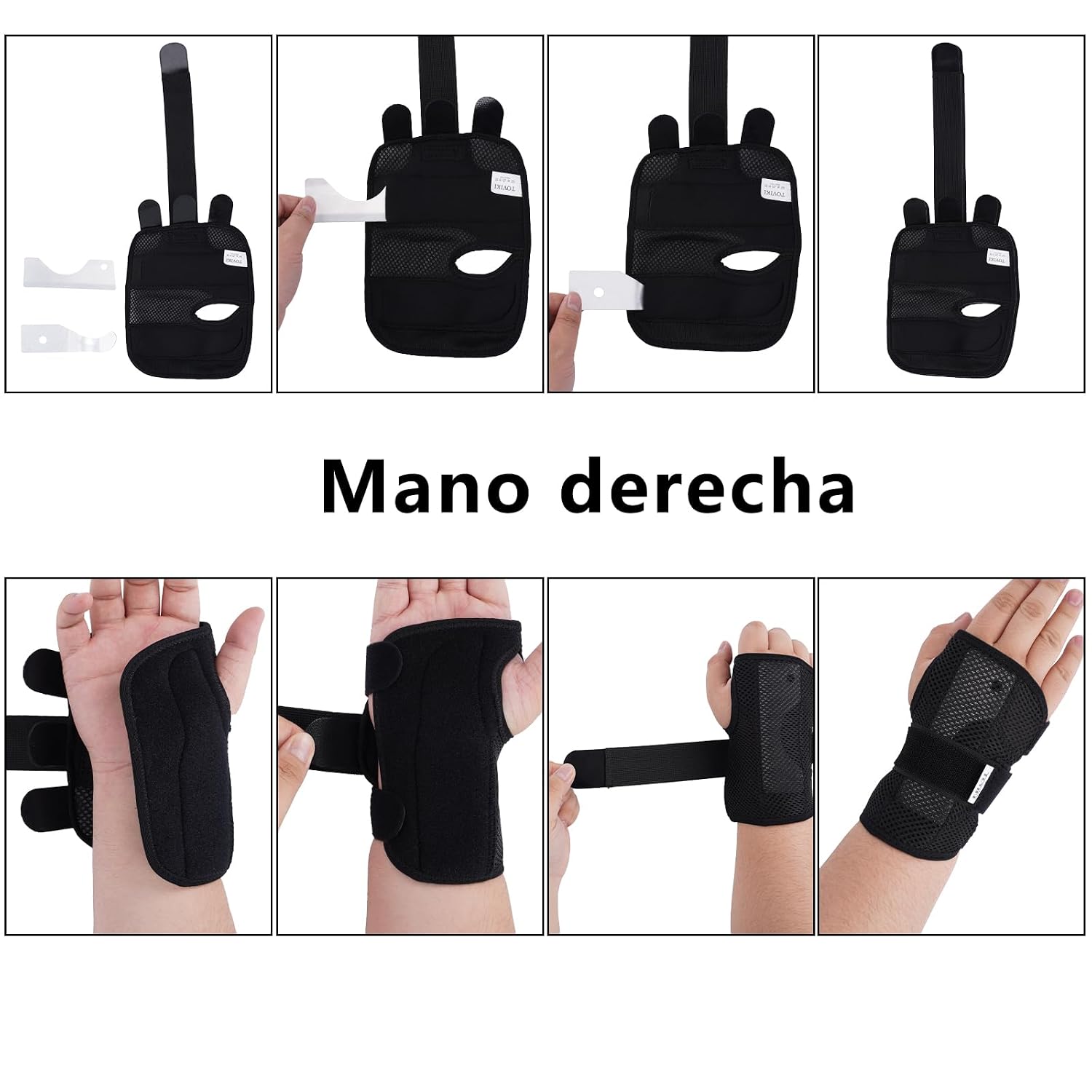 Detalle 2 de Muñequera férula transpirable con 2 férulas metálicas 1 unidad