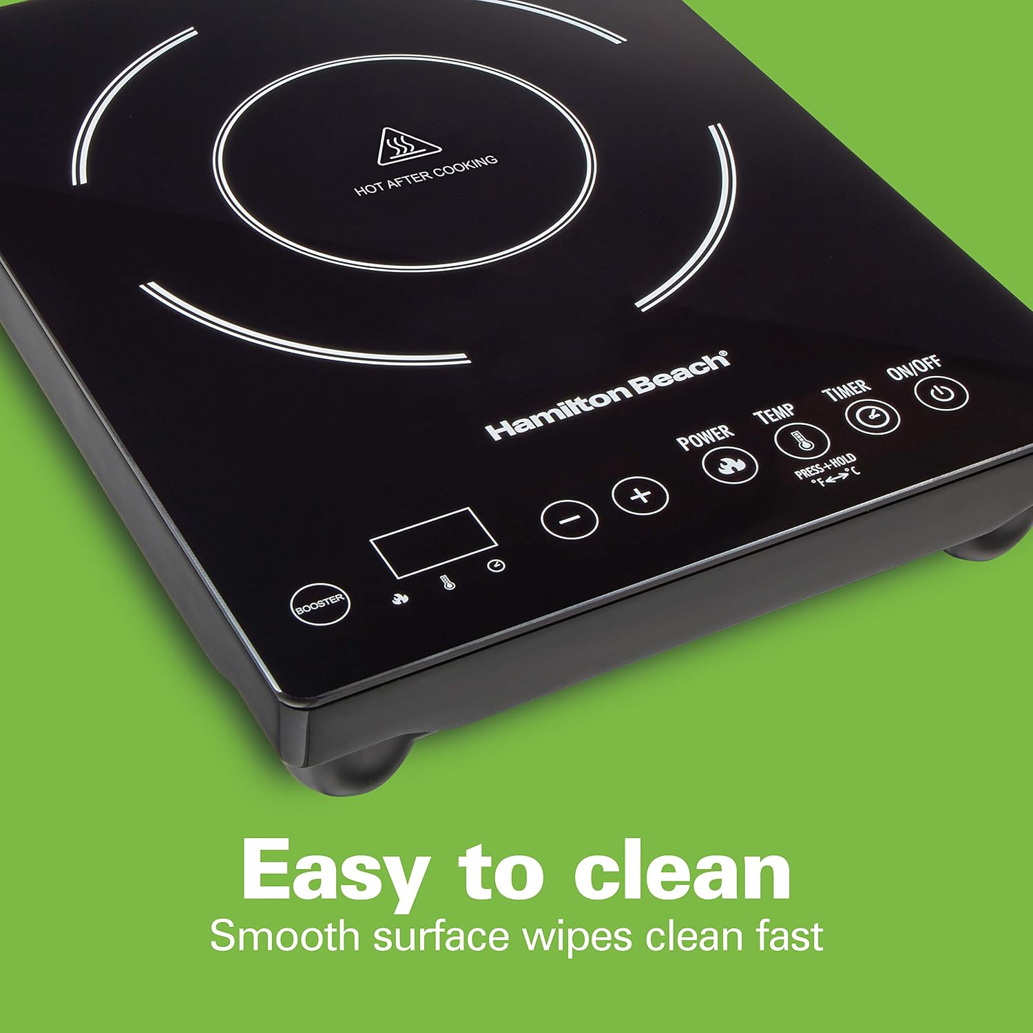 Thumbnail 6 de Hamilton Beach 34104 Portable Single Induction Cooktop (1800W) with Fast Heating Mode, 10 Settings up to 450F