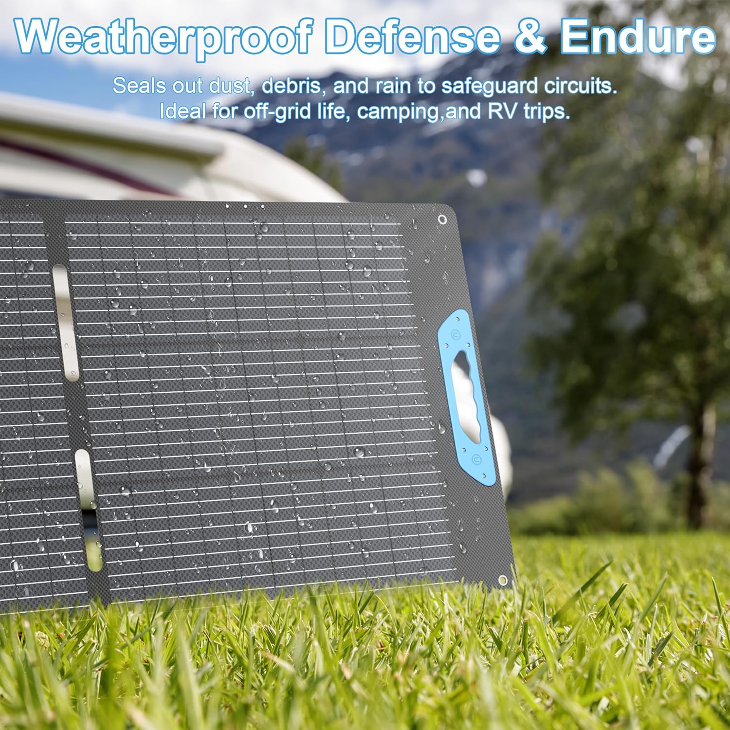 Detalle de E-POWO 220W Portable Foldable Solar Panel for Power Stations