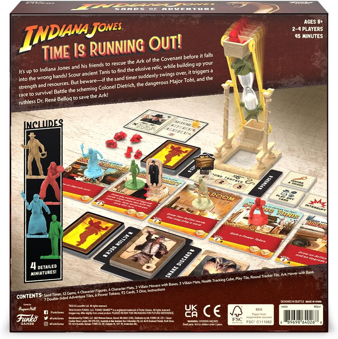 Detalle 2 de Indiana Jones Sands of Adventure Brettspiel 2–4 Spieler