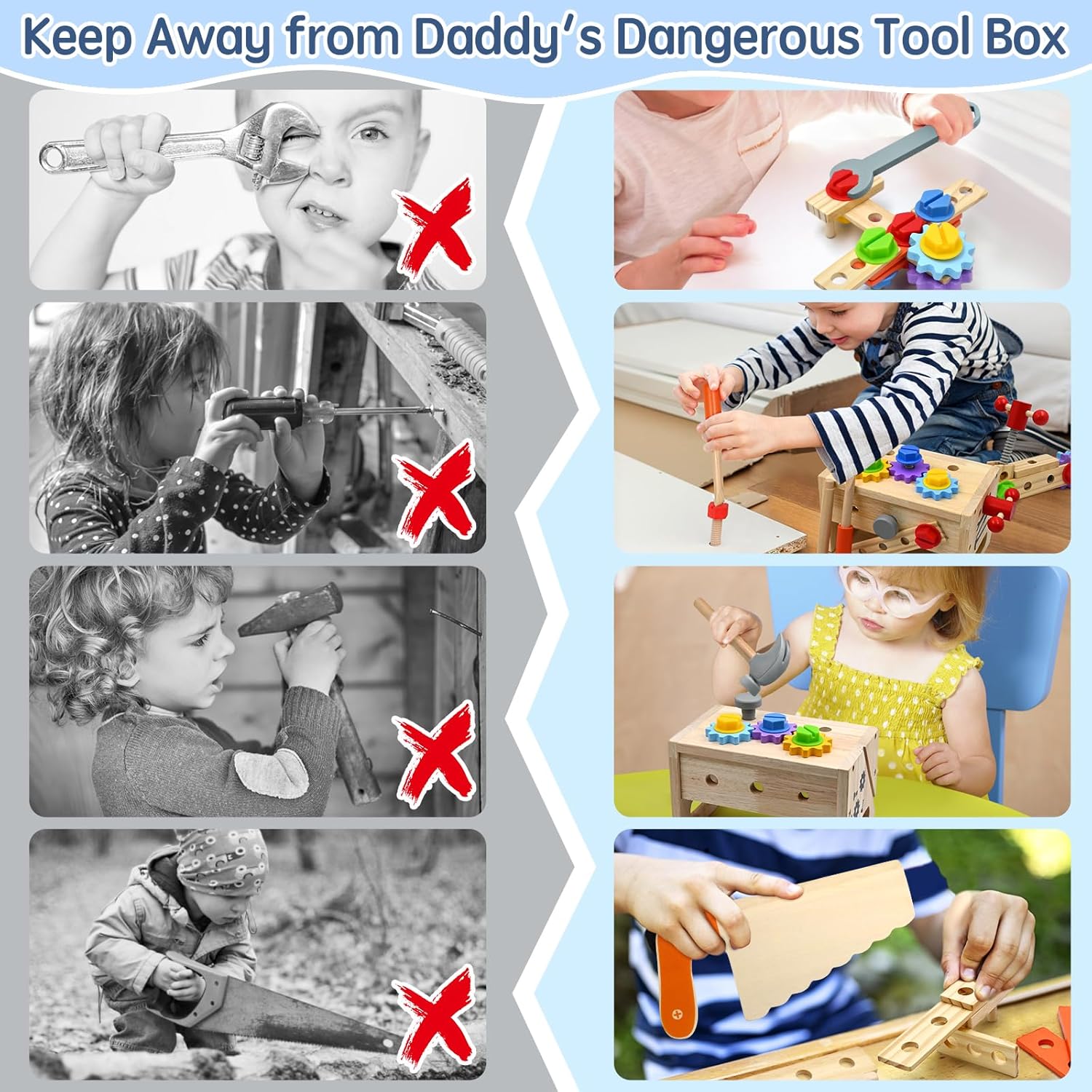 Thumbnail 3 de AiTuiTui Coffret d’outils en bois Montessori DIY (29 pièces) pour enfants dès 3 ans