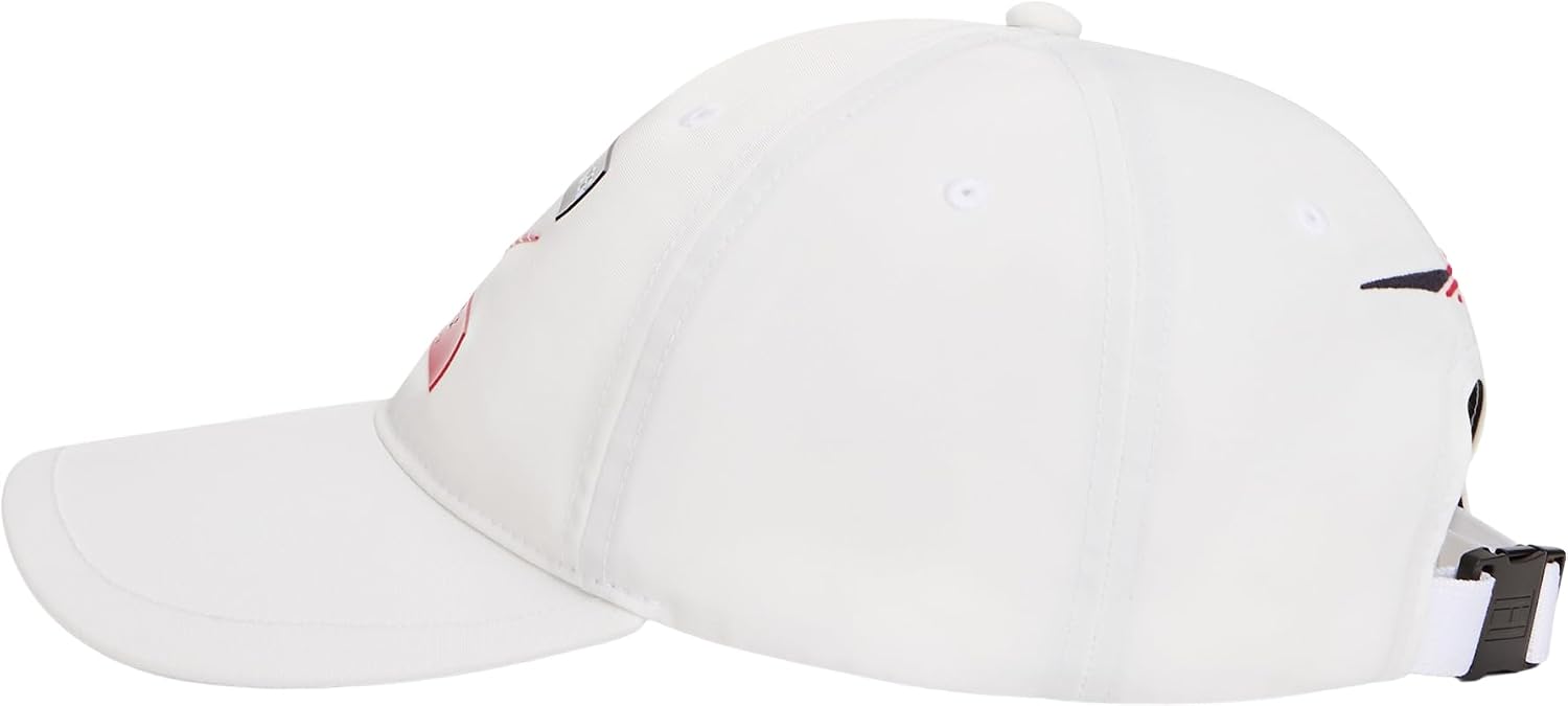 Detalle de Tommy Hilfiger TH X Cadillac F1 Chevron Cappellino Unisex Bianco – Stile autentico e sostenibile