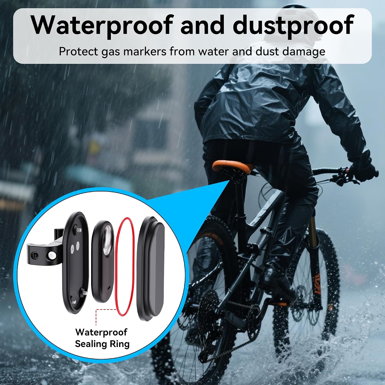 Detalle 2 de DDJ fietshouder DDJ-QT-ZXC-DW-001 voor AirTag, SmartTag2 en Moto Tag