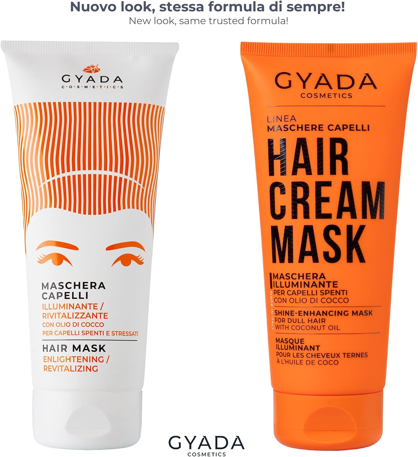 Detalle 2 de GYADA COSMETICS Maschera Capelli Illuminante e Rivitalizzante con Olio di Cocco e Avocado, 200 ml