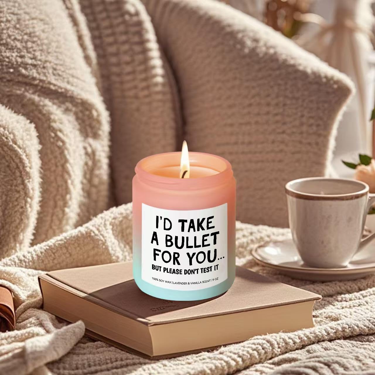 Thumbnail 4 de Lavender-scented 9 oz candle gift for women – funny friendship, BFF, sister, mum, bestie