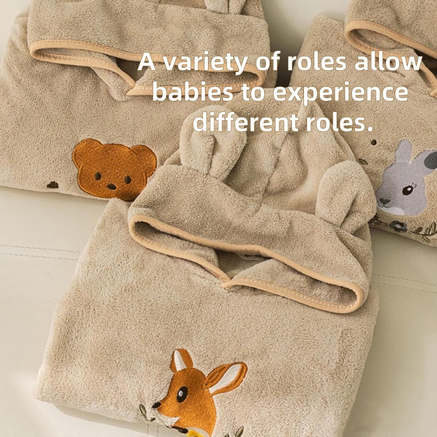 Detalle de HAGOT poncho de bain enfant avec capuche (serviette bébé) 0-3 ans