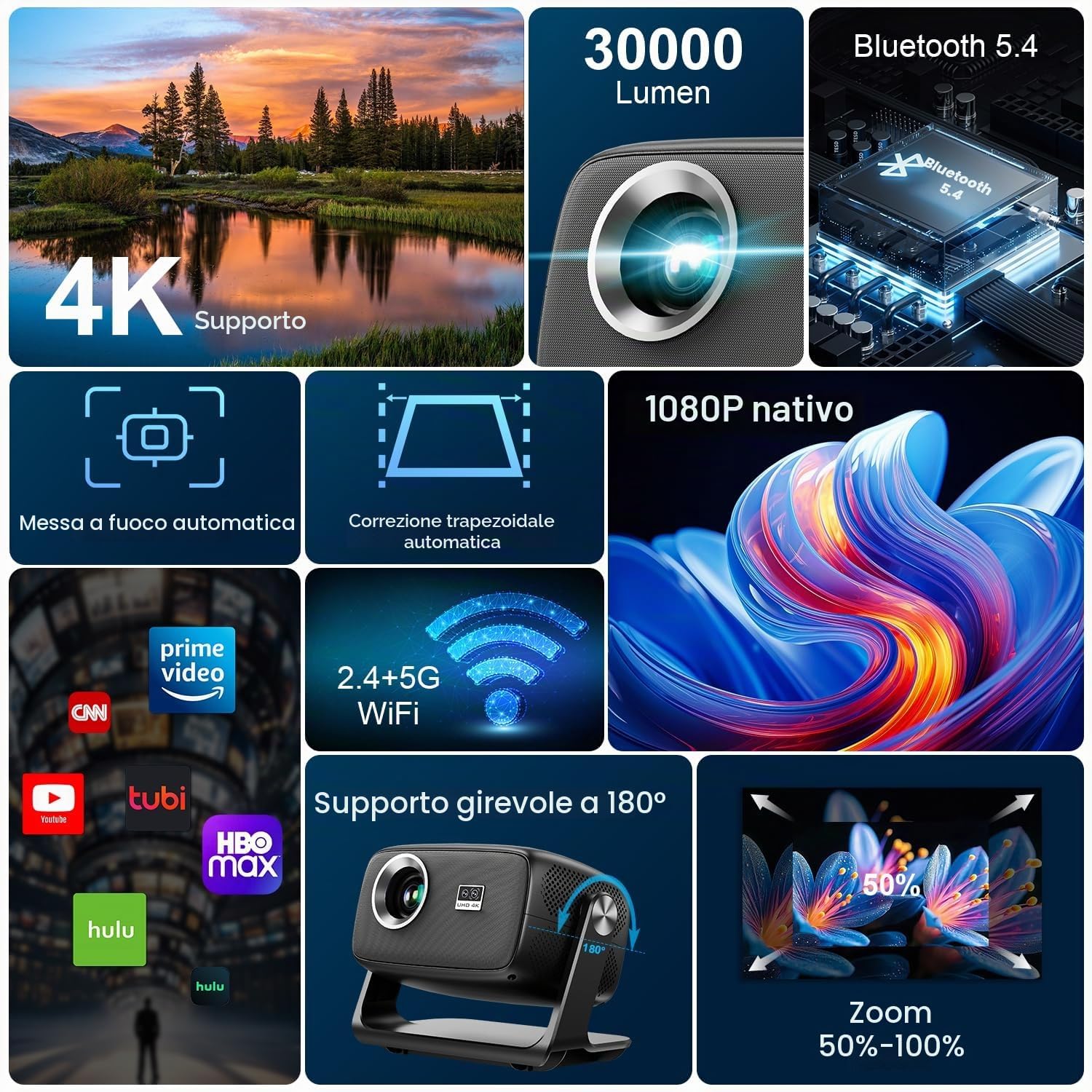 Detalle 2 de Proiettore 4K Smart TV 30000 Lumen: massimo immersive a casa