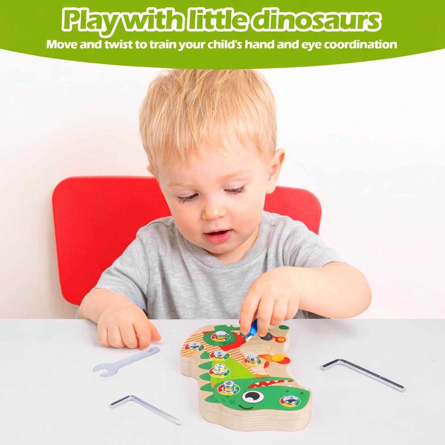 Thumbnail 2 de Liangding Dino Schraubbrett Montessori 8