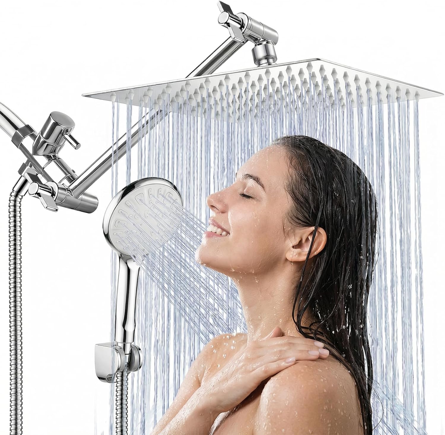 Detalle de Tudoccy SHP-HS 10-Inch Rainfall and Handheld Showerhead Combo, Chrome