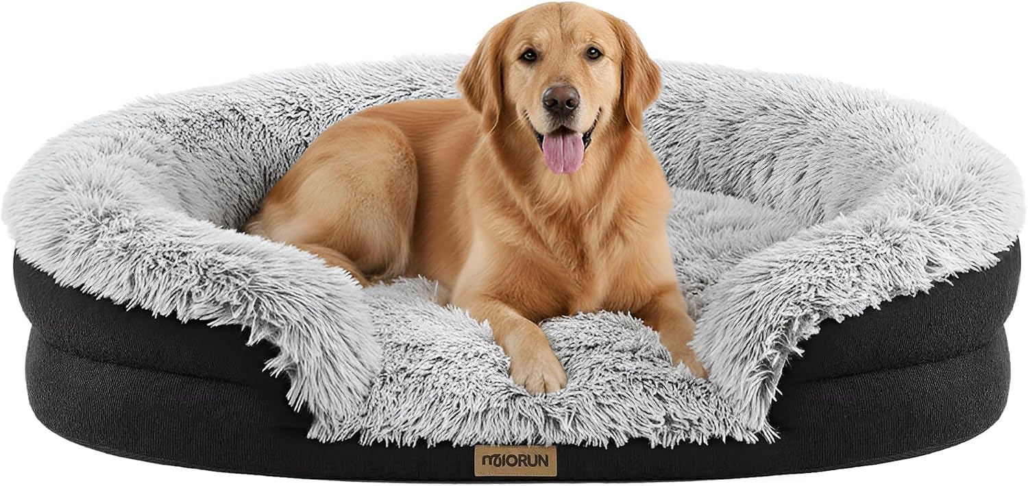 Detalle de Miorun 25WSB01001-L 43-Inch Orthopedic Dog Bed with Bolsters