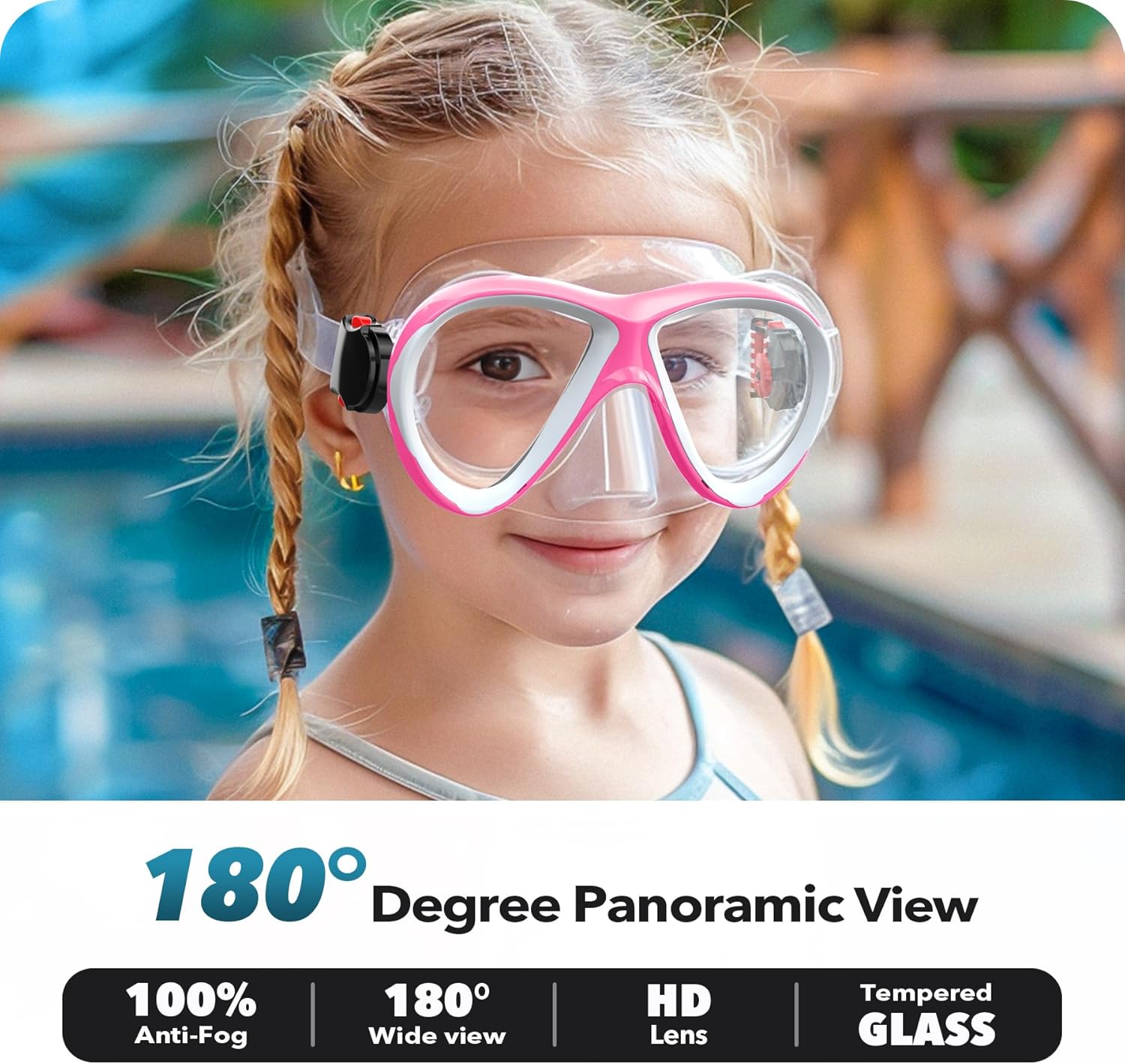 Thumbnail 1 de Findway Kinder-Taucherbrille mit Schnorchelset – 180° Panorama, Anti‑Beschlag, Silikonrand