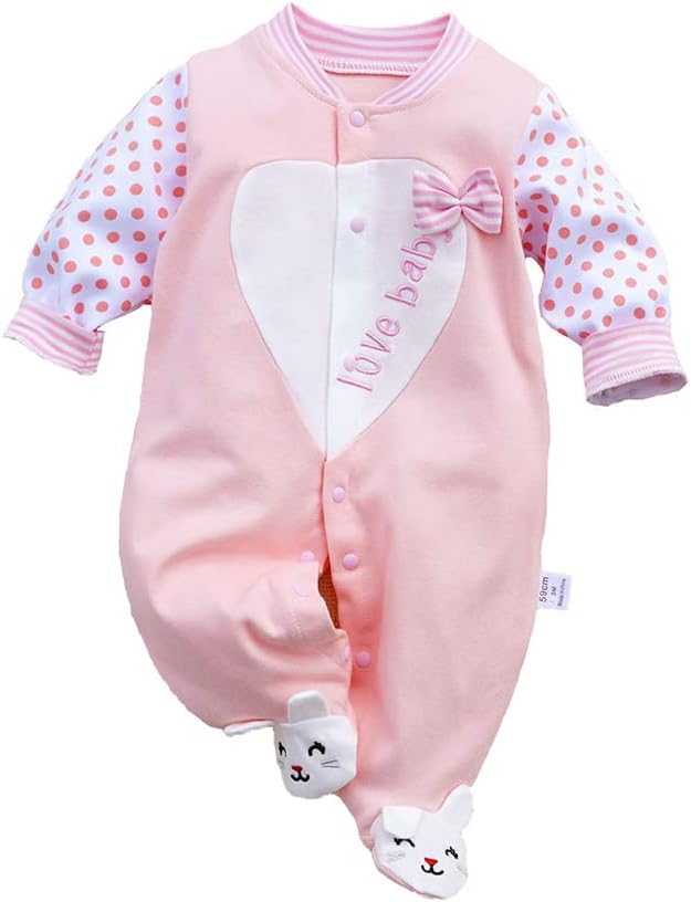 Thumbnail 6 de KIDDLETOWN Baby Clothes Girl Long Sleeve Romper – 100% Organic Cotton Ideal for Sensitive Skin