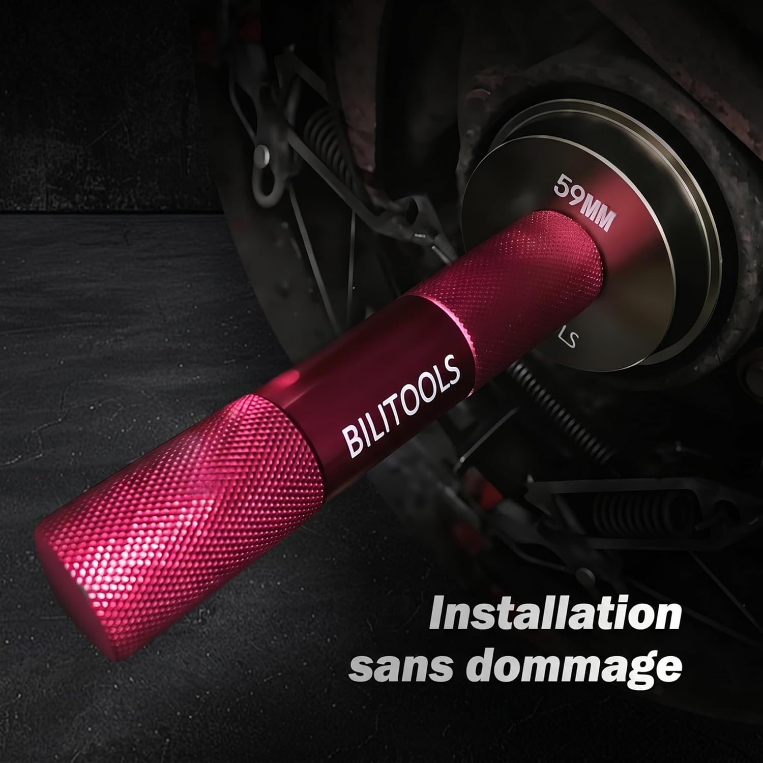 Detalle de BILITOOLS Kit Presse à Roulement, 10 Pièces – Douilles et Joint SPI, Montage Moyeu Voiture