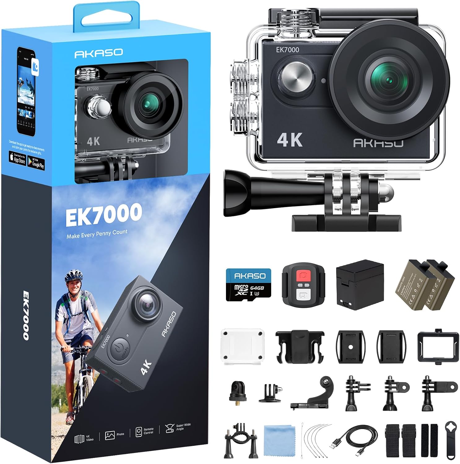 Detalle de AKASO EK7000 Action Cam 4K30FPS