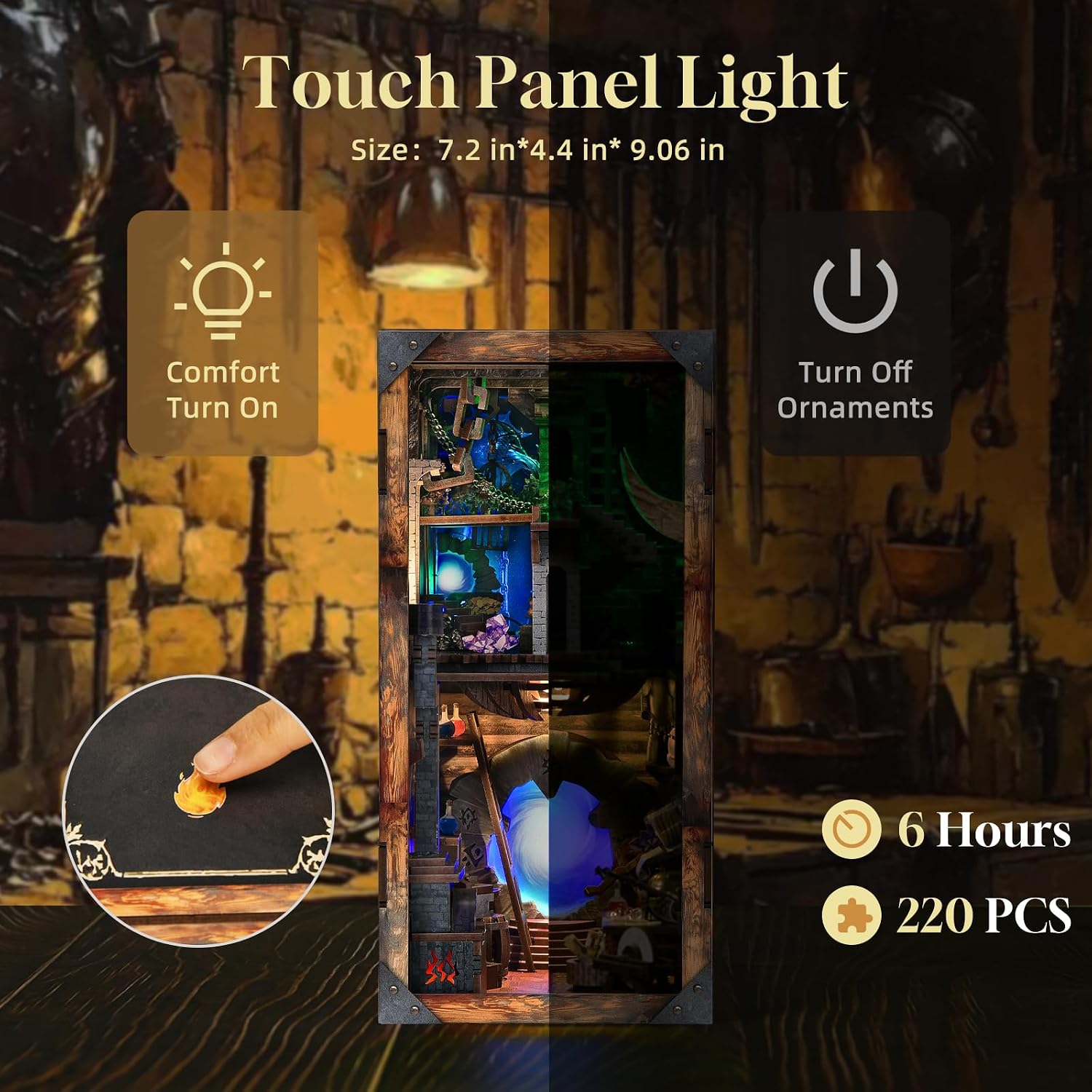 Detalle de MiniCity FX01 Blade and Magic Book Nook Kit with LED and Dust Cover