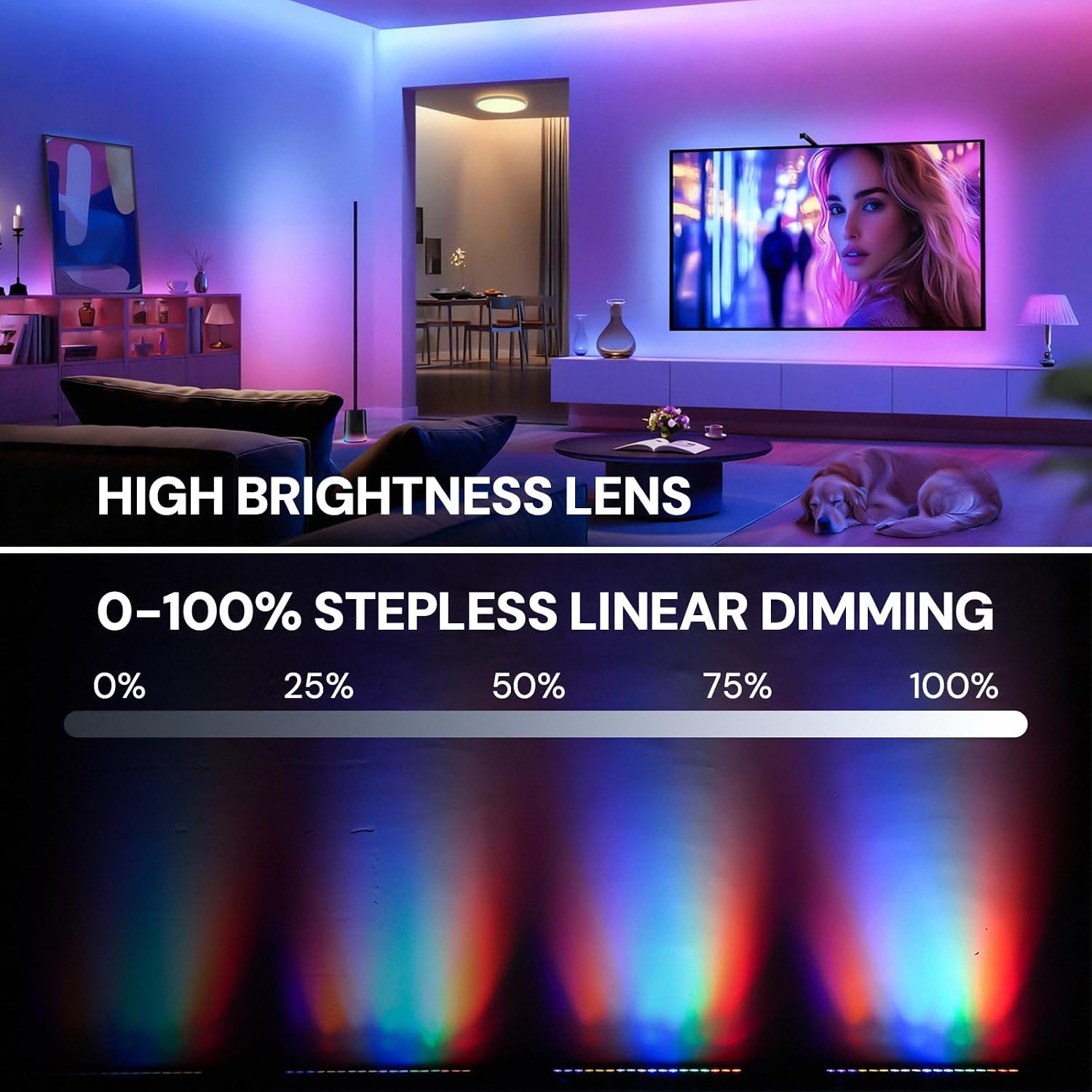 Detalle 1 de XFALIGHTS XWASH-24 RGBW LED Stage Light Bar with DMX and 8-Zone Control