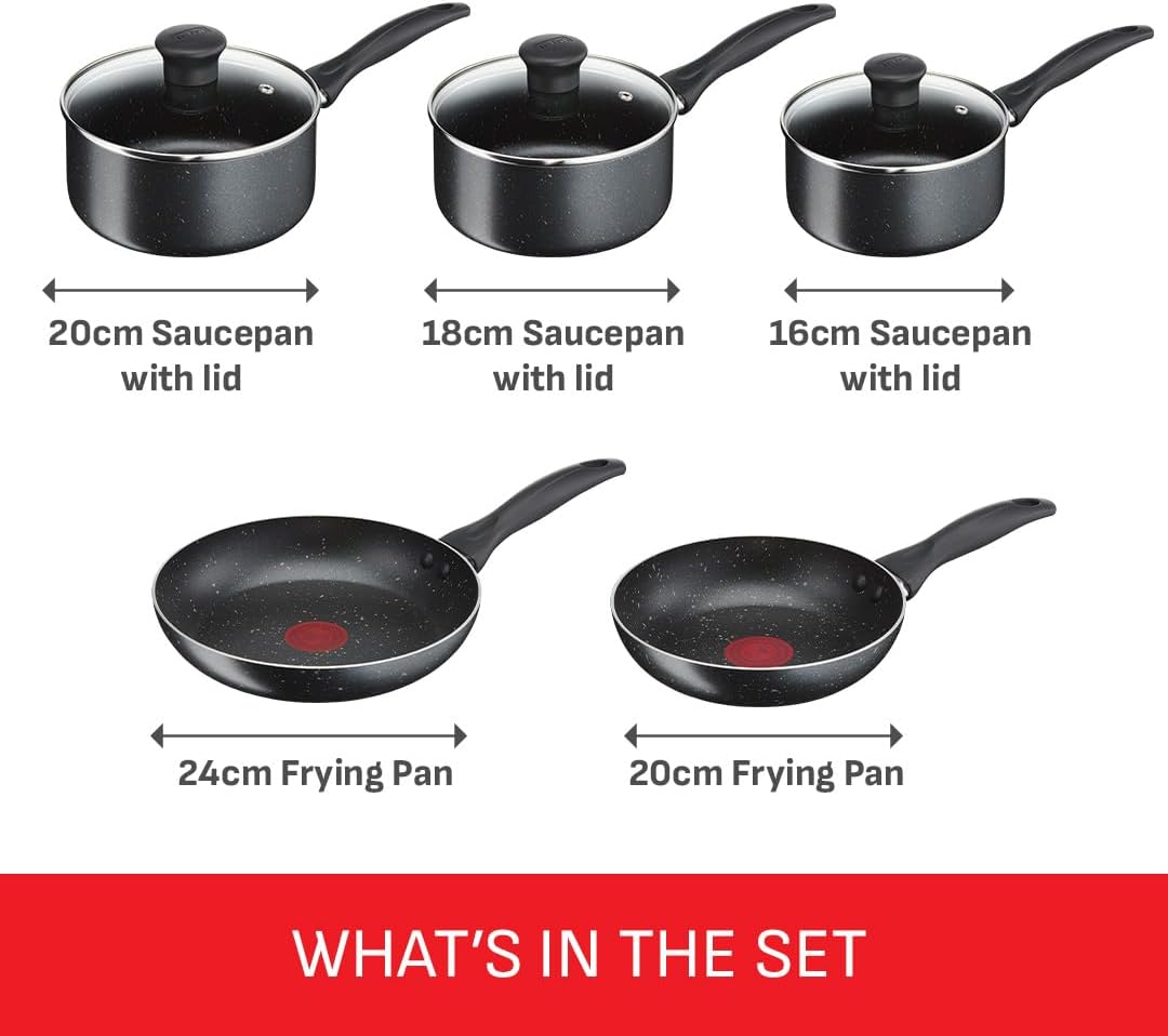 Detalle de Tefal Origins Stone 5 Piece cookware set