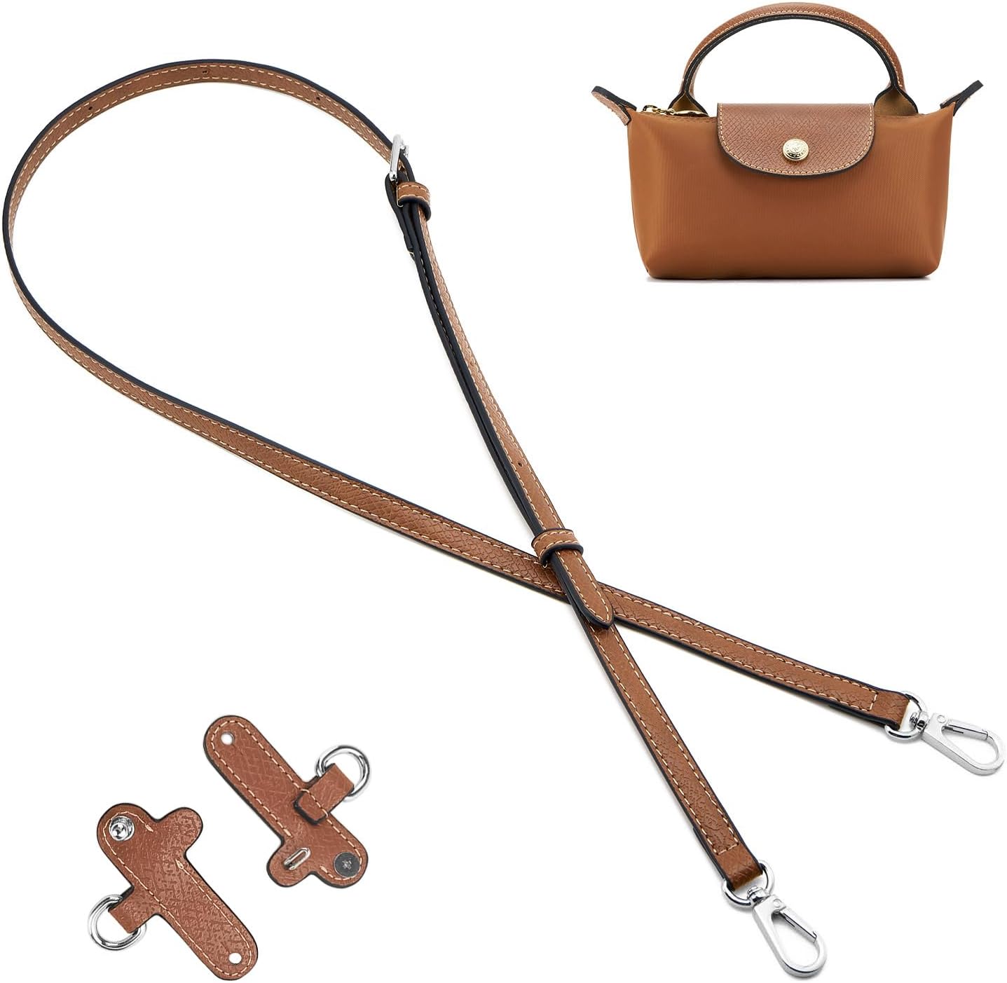 Thumbnail 6 de QIUTIMY Leather Handbag Strap Replacement for Longchamp Bags