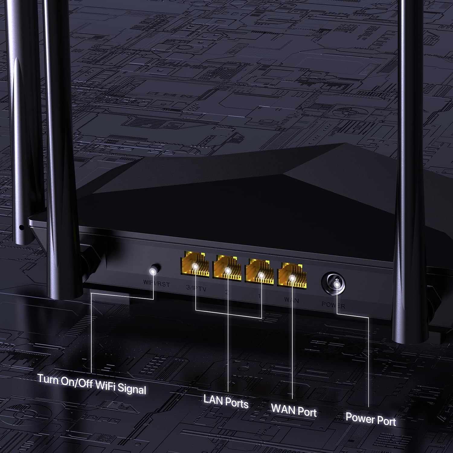 Thumbnail 5 de Tenda AC6 AC1200 Dual Band Router 4×100 Mbps