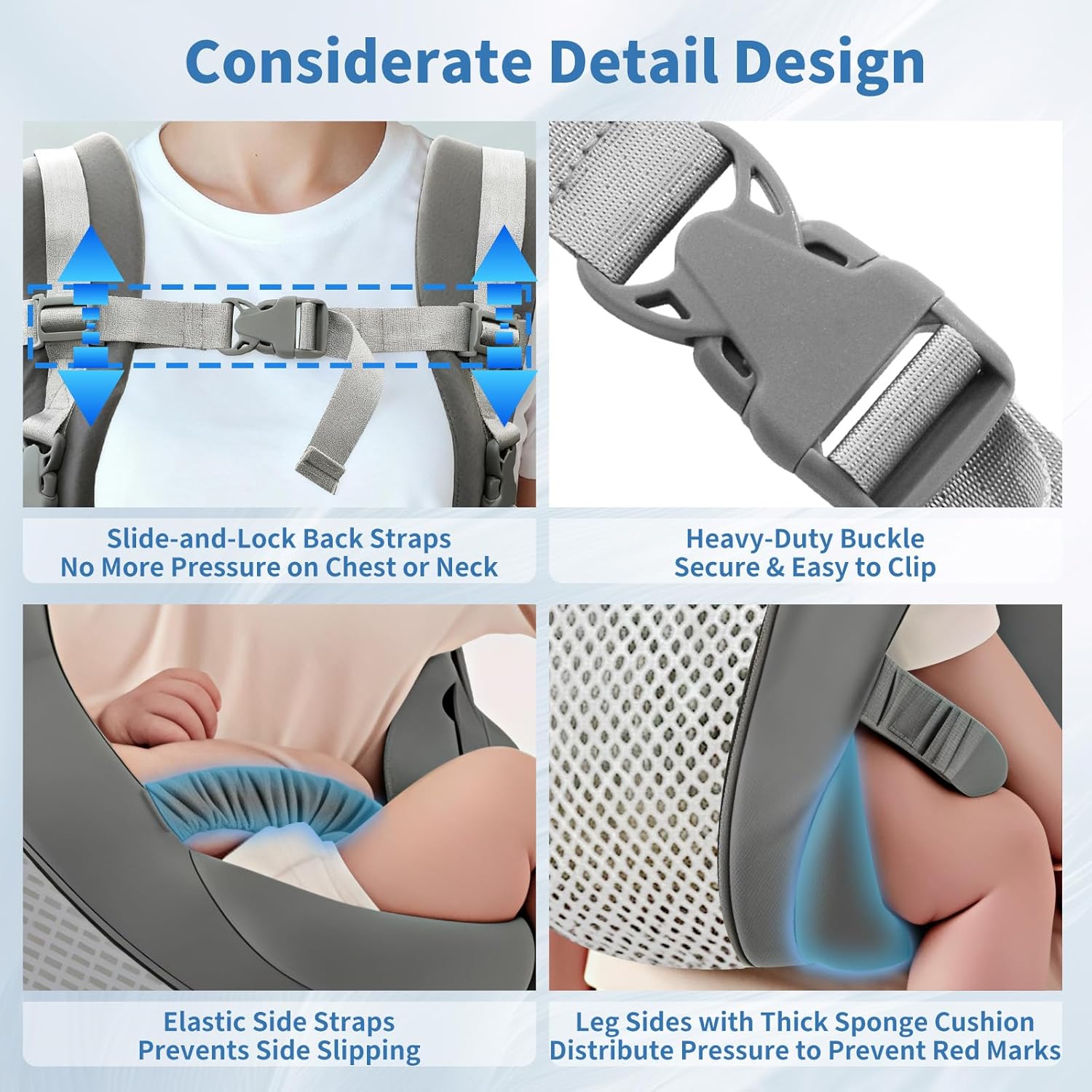 Thumbnail 5 de Mumgaroo Marsupio Neonato Ergonomico 4 in 1 (3–15 kg): comodo da mettere e adatto a più posizioni