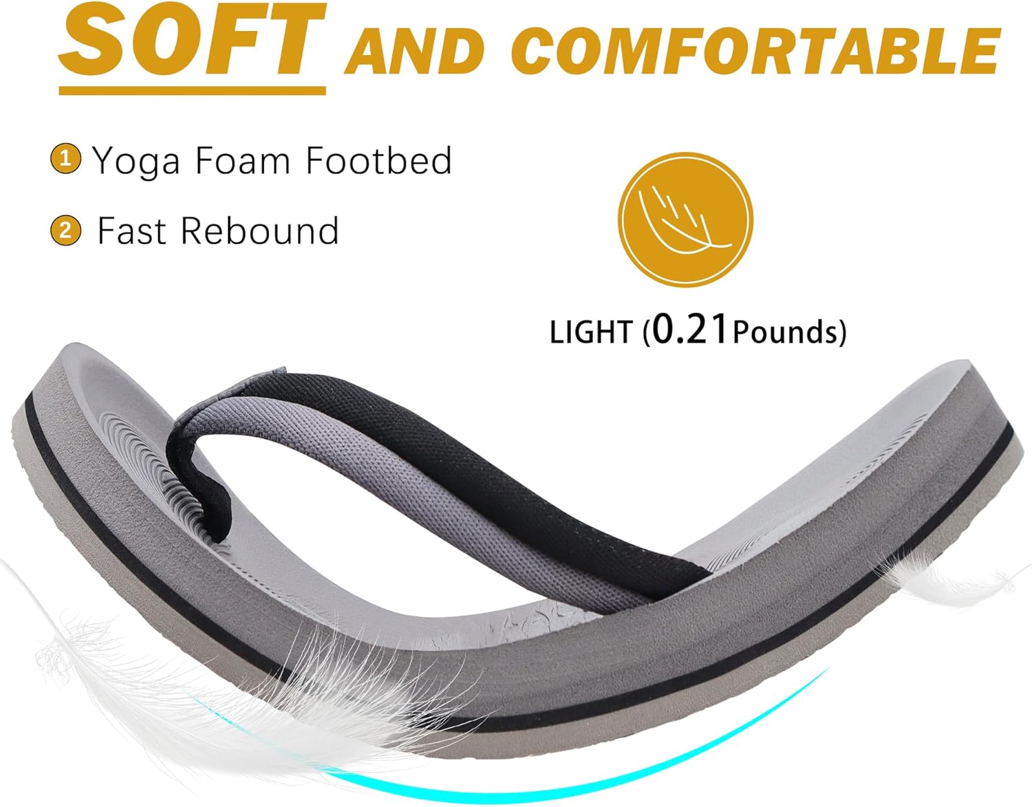 Thumbnail 5 de COFACE Women's Flip Flops with Arch Support – Lightweight Beach Thongs
