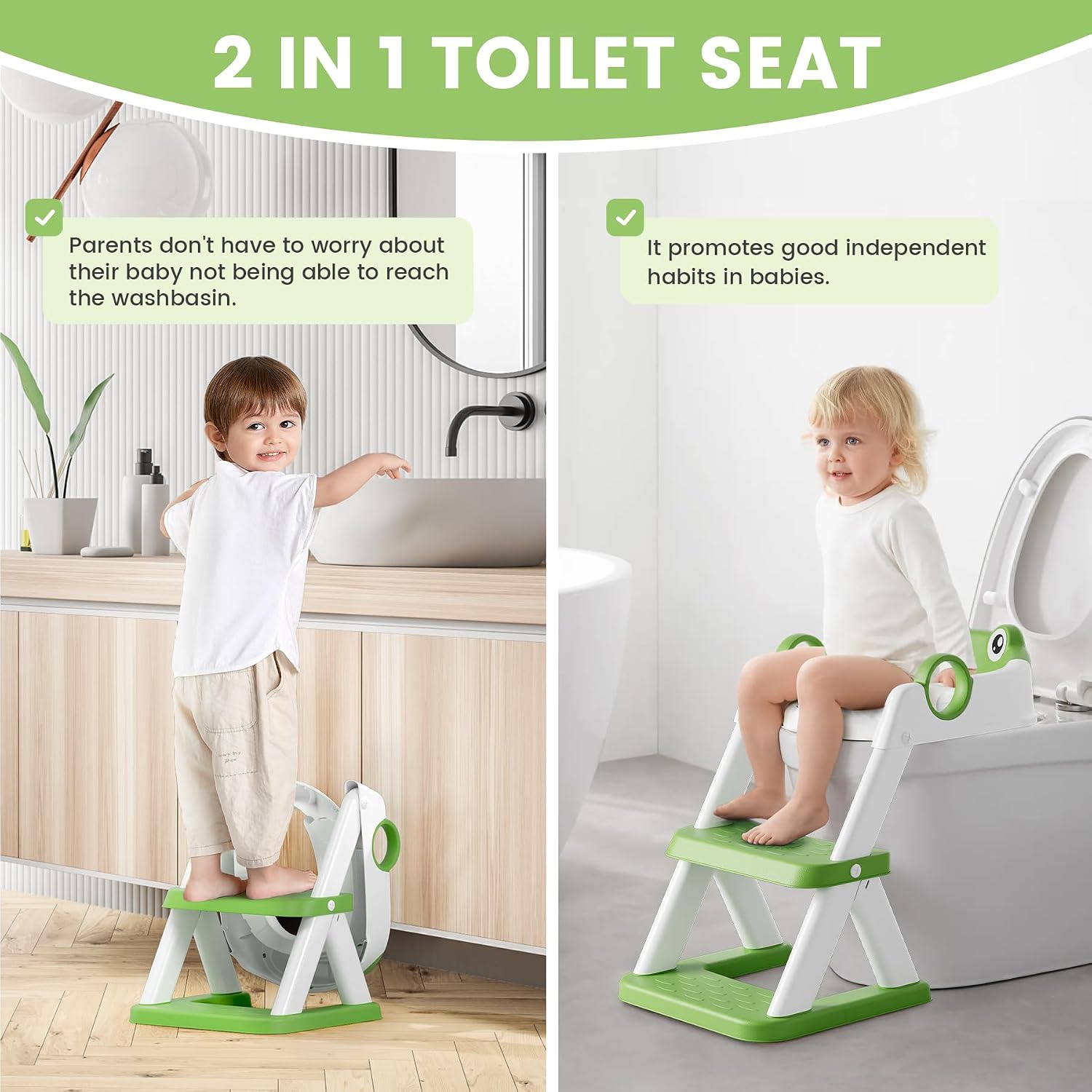 Thumbnail 6 de COOSEYA Frosch Kindertoilettensitz 2-in-1