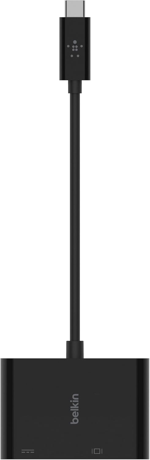 Detalle 2 de Belkin AVC001btBK USB-C to VGA変換アダプタ、60W PD給電対応